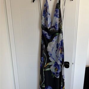 Garage Floral Maxi Dress - Black and Blue